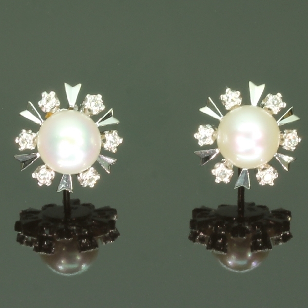 antique and estate earrings with white